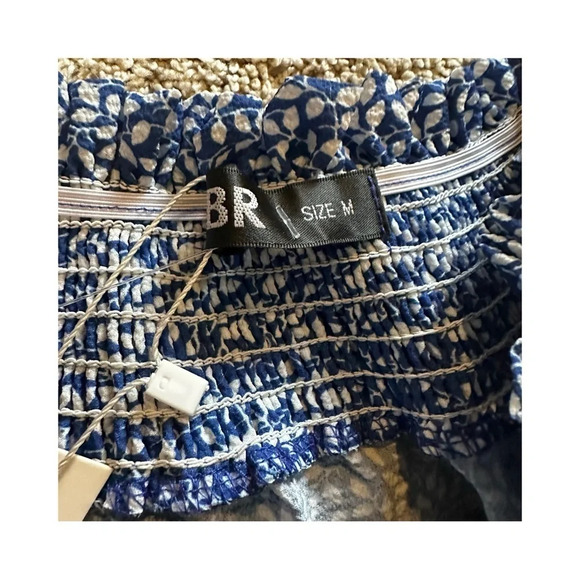 Royal Blue Medium Flowy Off the Shoulder Blouse​ - Picture 8 of 9